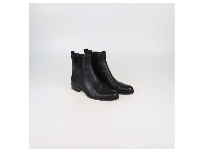 Louis Vuitton Black Leather Chelsea Ankle Boots - view 2