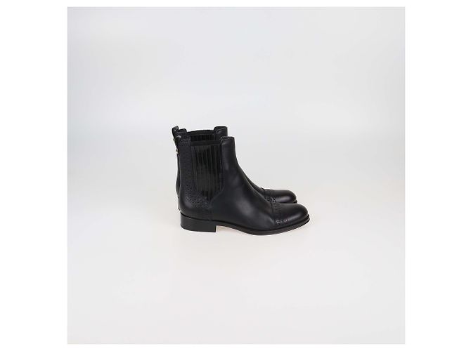 Louis Vuitton Black Leather Chelsea Ankle Boots - view 3