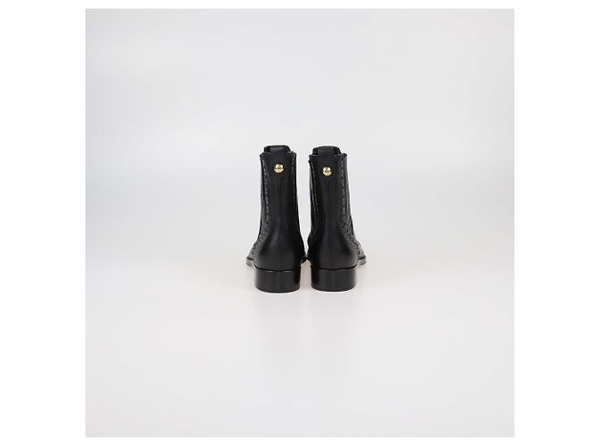 Louis Vuitton Black Leather Chelsea Ankle Boots - view 5