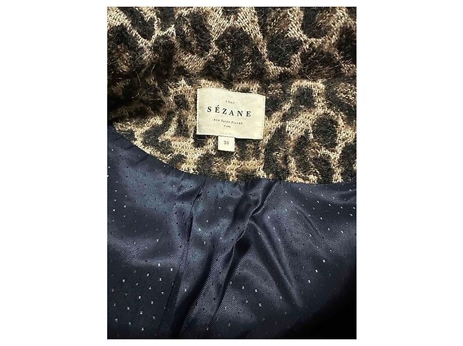 SéZane Ambre leopard print wool coat - view 5