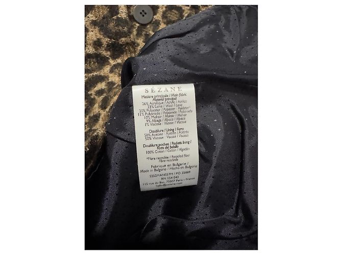SéZane Ambre leopard print wool coat - view 6