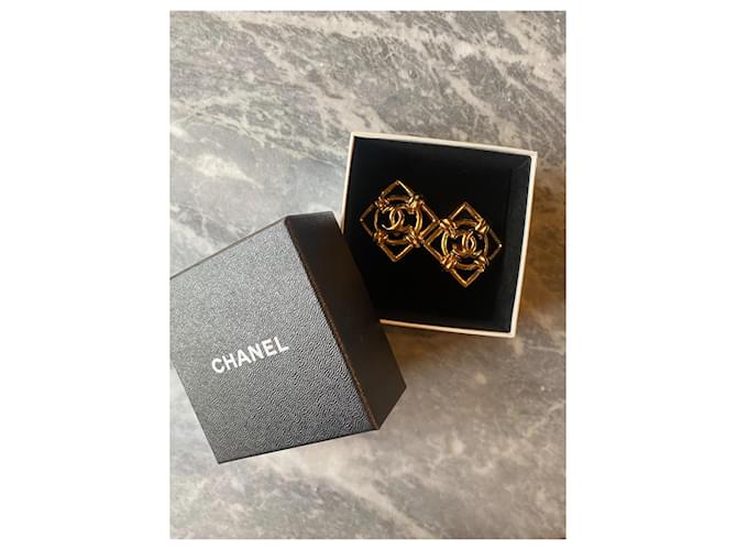 Orecchini Chanel CC a clip oro D'oro - vista 4