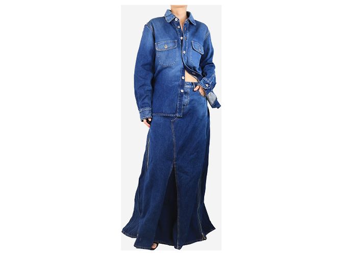 Off White Maxikleid aus blauer Denim - Größe M - Ansicht 3