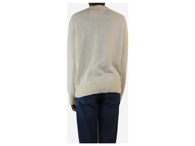 Autre Marque Pull en tricot éponge blanc - taille XS - vue 2