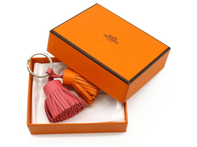 Ring Portachiavi Hermès Carmen Unodos Rosa Arancione - vista 6