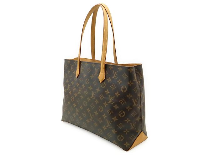 Borsa Tote Wilshire MM Monogram Louis Vuitton Marrone - vista 3