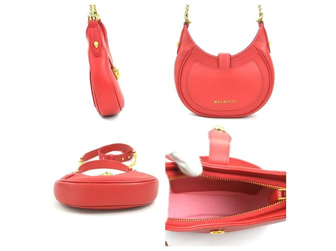 Bulgari Borsa in pelle Serpenti di Bvlgari Rosso - vista 2