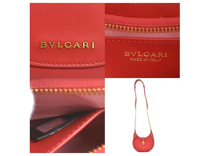 Bulgari Borsa in pelle Serpenti di Bvlgari Rosso - vista 5