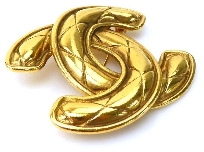 Spilla in metallo dorato Chanel D'oro - vista 2