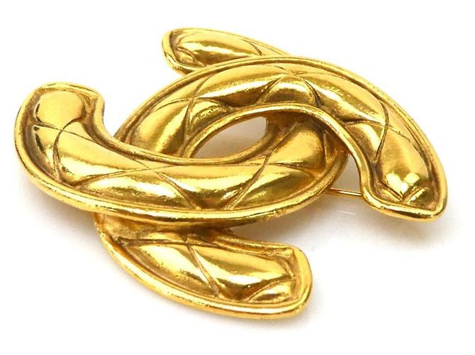 Spilla in metallo dorato Chanel D'oro - vista 3