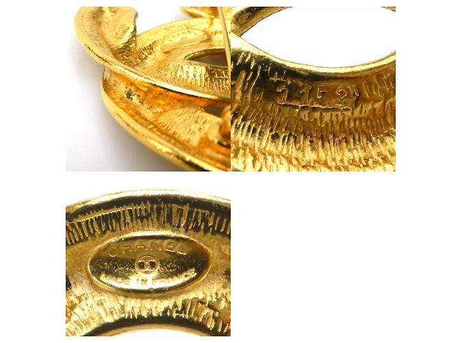 Spilla in metallo dorato Chanel D'oro - vista 5