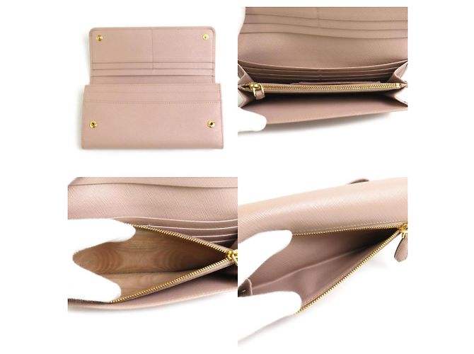 Prada Bi-Fold Langbörse in Rosa Beige - Ansicht 3