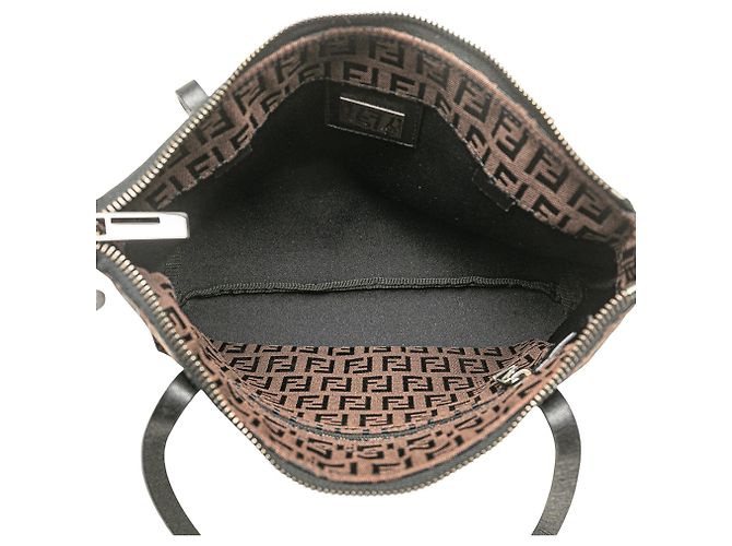 Fendi Braune Zucchino Canvas Tote Dunkelbraun - Ansicht 4
