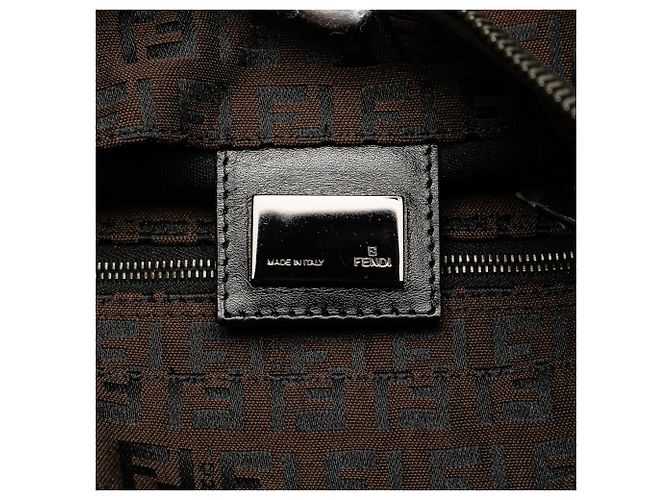 Fendi Braune Zucchino Canvas Tote Dunkelbraun - Ansicht 6