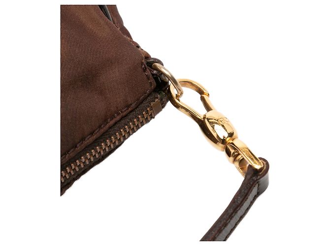 Pochette Saddle Mini Impresa en Nylon Marrón Dior Castaño - vista 8