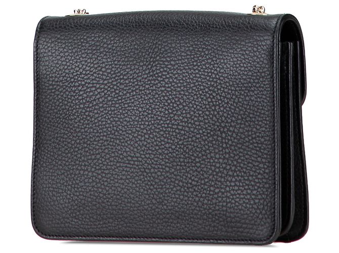 Gucci Borsa a tracolla Piccola in Vitello Nero Dollar con G Intrecciata - vista 2