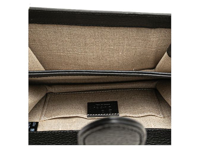 Gucci Borsa a tracolla Piccola in Vitello Nero Dollar con G Intrecciata - vista 4