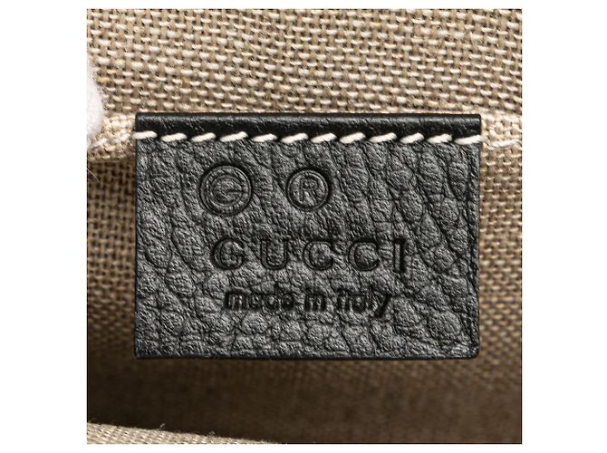 Gucci Borsa a tracolla Piccola in Vitello Nero Dollar con G Intrecciata - vista 5