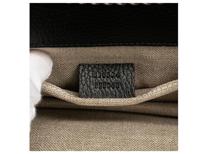 Gucci Borsa a tracolla Piccola in Vitello Nero Dollar con G Intrecciata - vista 6