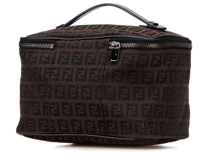 Fendi Braune Zucca Canvas Kosmetiktasche Dunkelbraun - Ansicht 2