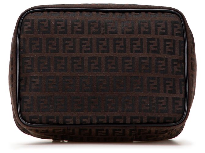 Fendi Braune Zucca Canvas Kosmetiktasche Dunkelbraun - Ansicht 3