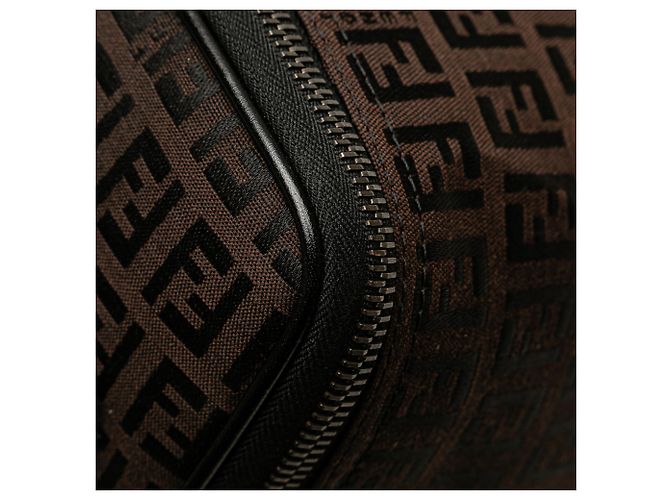 Fendi Braune Zucca Canvas Kosmetiktasche Dunkelbraun - Ansicht 8