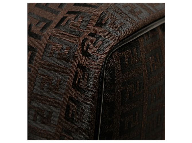 Fendi Braune Zucca Canvas Kosmetiktasche Dunkelbraun - Ansicht 9