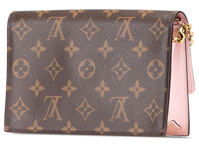 Portafoglio Louis Vuitton Monogram Flore Marrone con Catena - vista 2