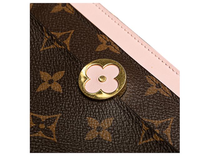 Portafoglio Louis Vuitton Monogram Flore Marrone con Catena - vista 8