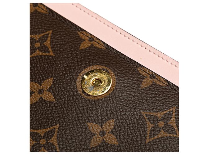 Portafoglio Louis Vuitton Monogram Flore Marrone con Catena - vista 9