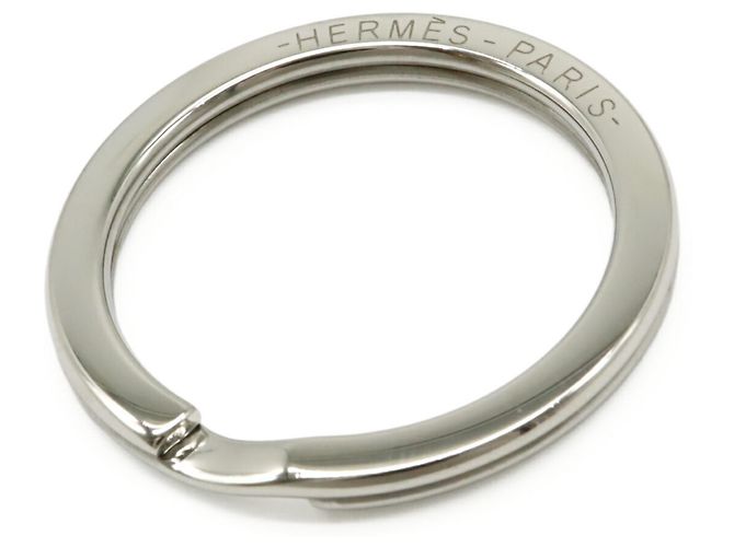 Ring Chaveiro/Charm de bolsa H Mobile da Hermès Prata Bege - vista 6
