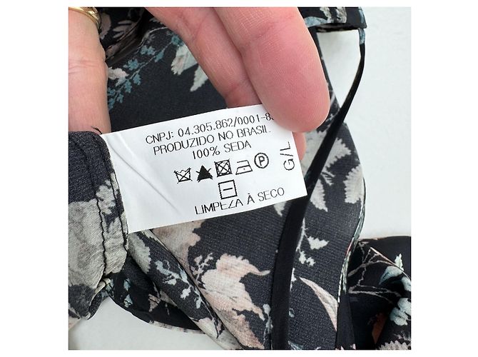 Autre Marque Vestido 100% seda Adriana Degreas Multicolor - vista 9