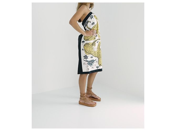 Vestido Hermès Les Leopards de popelina de algodón Multicolor - vista 3
