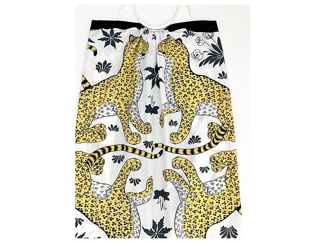 Vestido Hermès Les Leopards de popelina de algodón Multicolor - vista 8