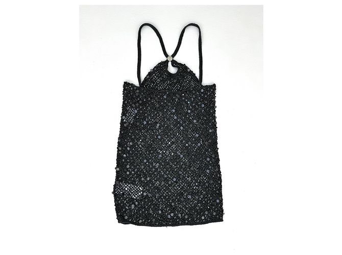 Coperni Pailletten Häkel Minikleid schwarz - Ansicht 4