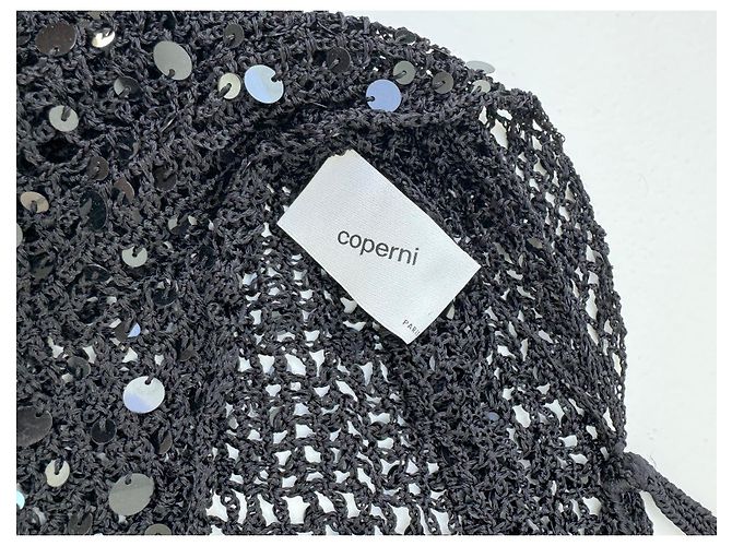 Coperni Pailletten Häkel Minikleid schwarz - Ansicht 5