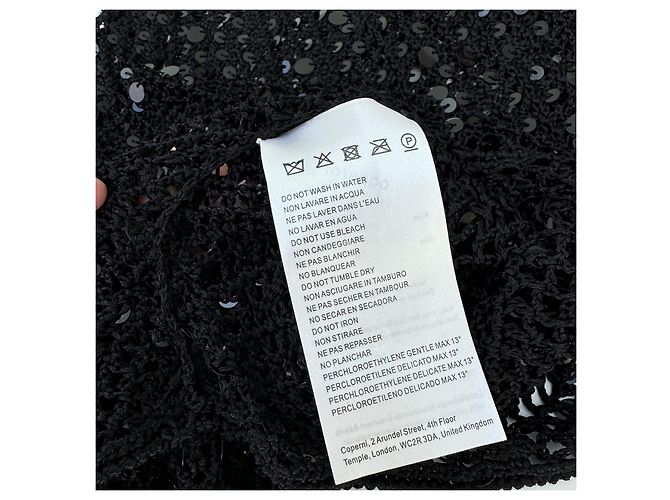 Coperni Pailletten Häkel Minikleid schwarz - Ansicht 6