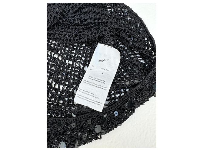 Coperni Pailletten Häkel Minikleid schwarz - Ansicht 7