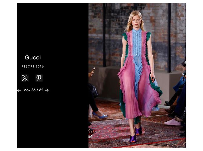 Abito Gucci in chiffon di seta color block Multicolore - vista 15