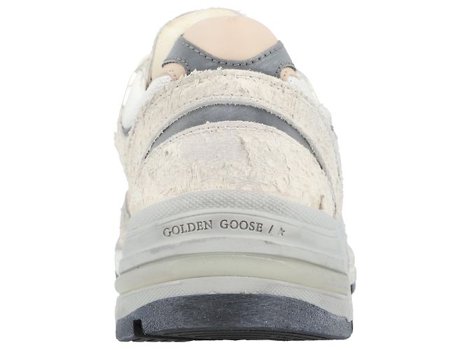 Baskets de course Dad en cuir doré Golden Goose Gris - vue 4