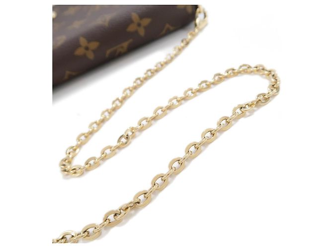 Bolso de Hombro Pochette Felicie Monogram Louis Vuitton Castaño - vista 4