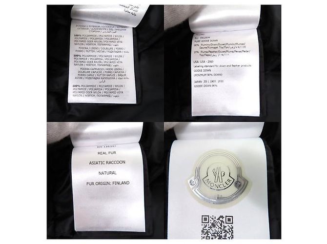 Abrigo de nylon acolchado HERMIFUR Moncler Negro - vista 10