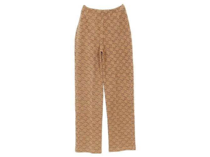 Pantalones de rayón y poliéster con logo Calligraphy FF de Fendi - vista 2