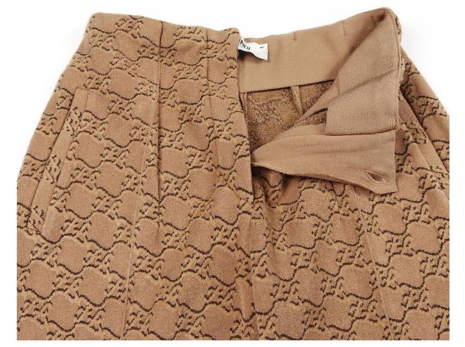 Pantalones de rayón y poliéster con logo Calligraphy FF de Fendi - vista 6