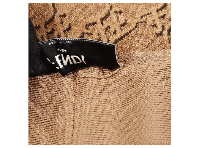 Pantalones de rayón y poliéster con logo Calligraphy FF de Fendi - vista 9