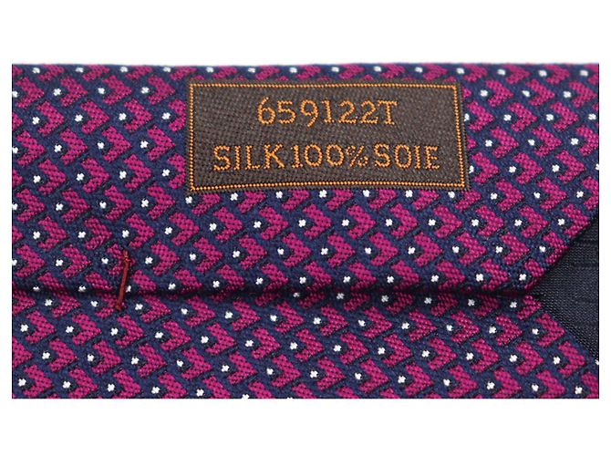 Hermès Hermes CRAVATE Silk Tie Purple - view 10