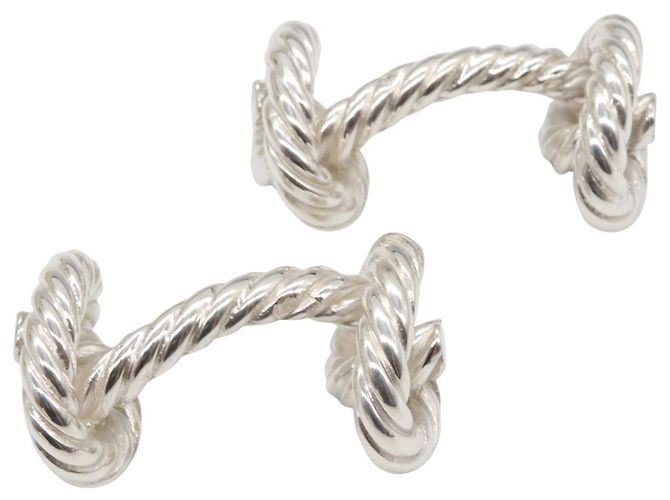 Hermès Hermes Silver 925 Cufflinks Silvery - view 2