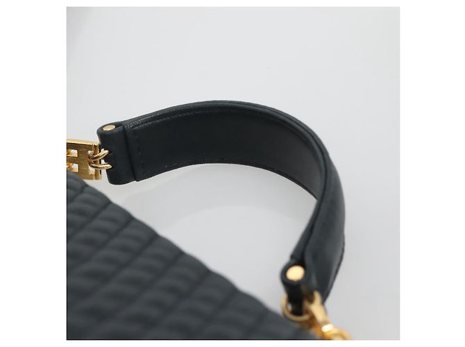 BALLY Borsa a mano in pelle 2 vie Blu Navy Oro Auth BA4873 D'oro - vista 14