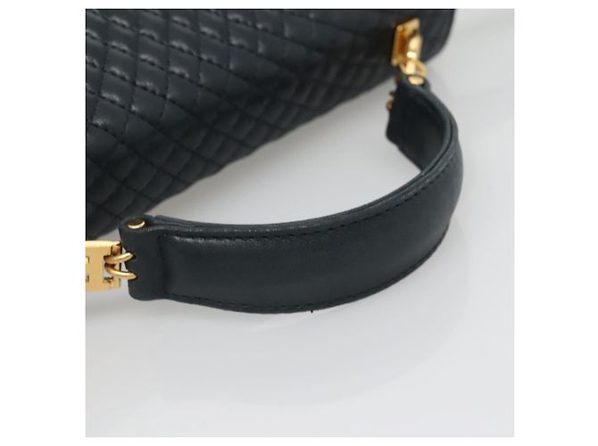 BALLY Borsa a mano in pelle 2 vie Blu Navy Oro Auth BA4873 D'oro - vista 7