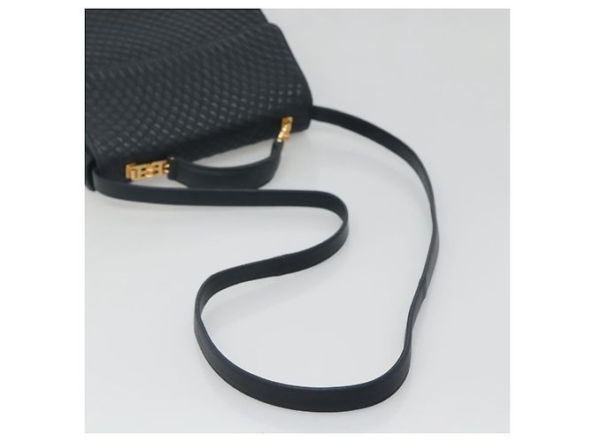 BALLY Borsa a mano in pelle 2 vie Blu Navy Oro Auth BA4873 D'oro - vista 8